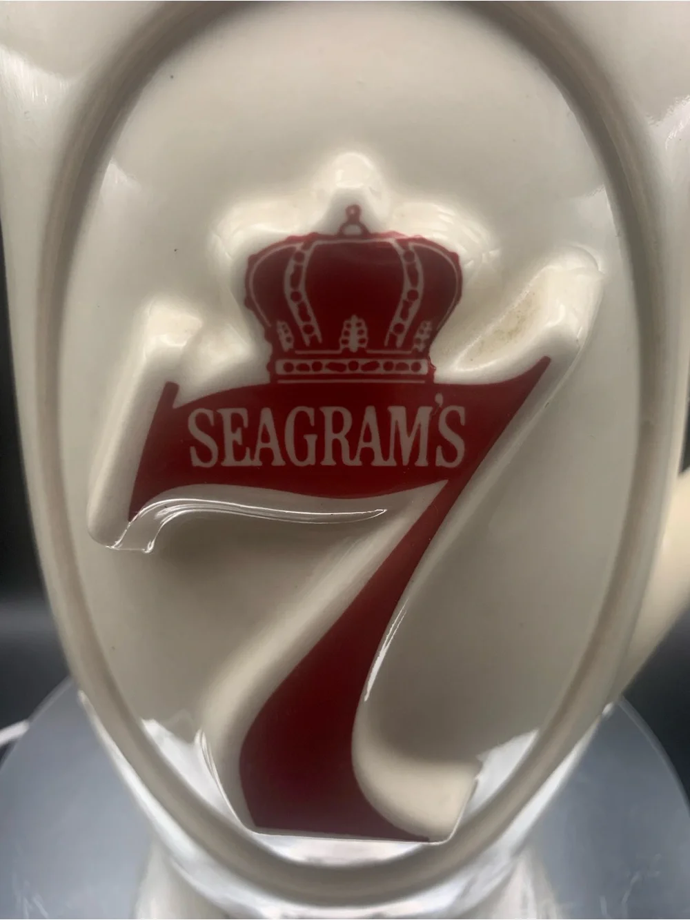 Vintage Seagram's 7 Crown Logo Whiskey Pitcher Jug Barware Classic American